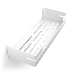 Metaliczny Pluton VEGA półka łazienkowa ścienna aluminiowa matowa 30cm biała 5905280307878