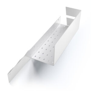 Metaliczny Pluton VELLA półka łazienkowa ścienna aluminiowa trzy haki lewa biała 5905280307243