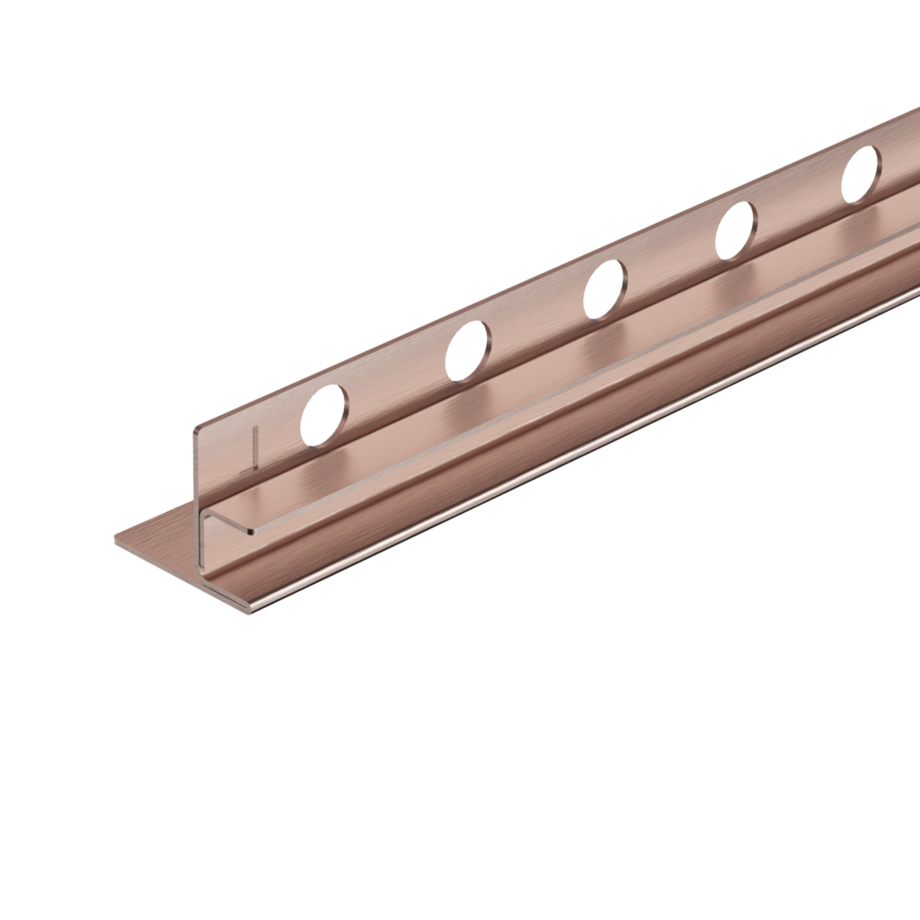 BALNEO Listwa spadkowa do szkła lewa 120 cm miedziana D0101040202-1