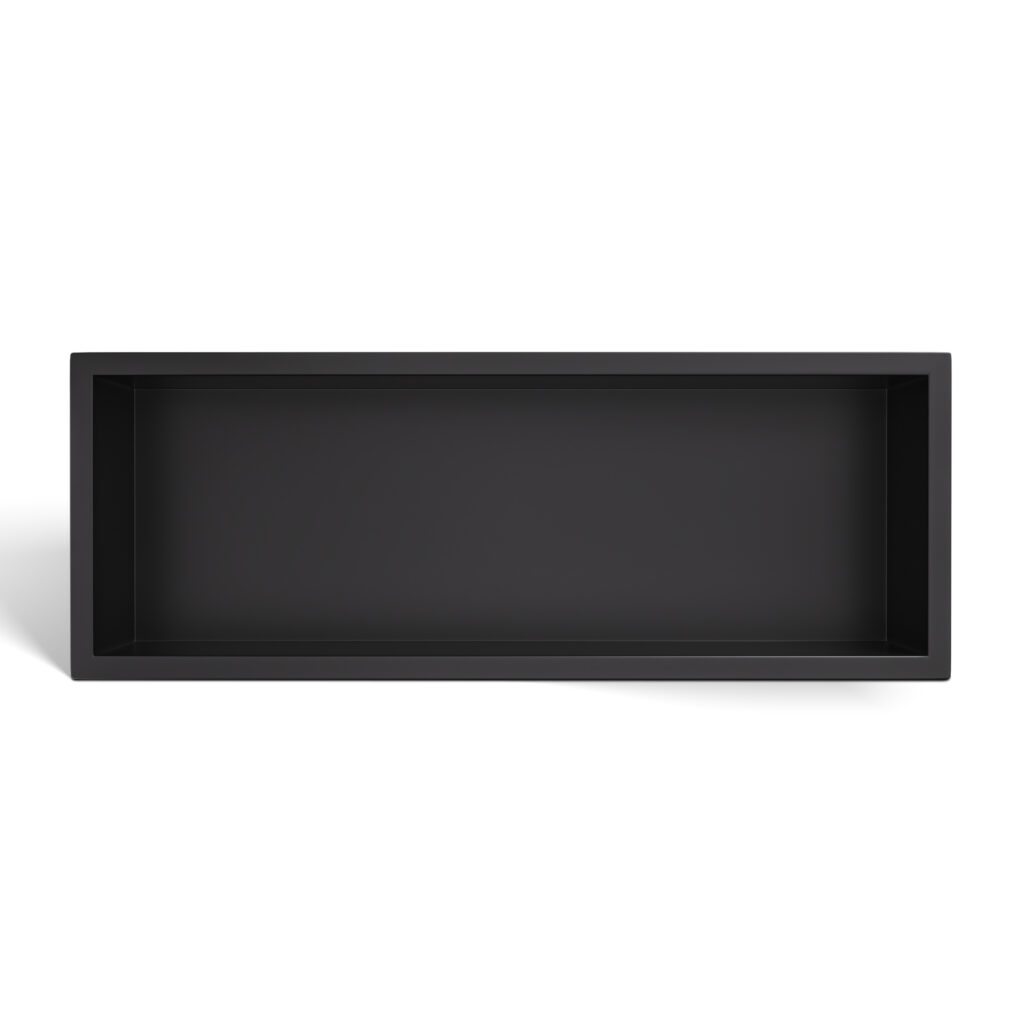 BALNEO WALL-BOX ONE Black Półka wnękowa ze stali nierdzewnej czarna 60x20x10 cm 5905591090230