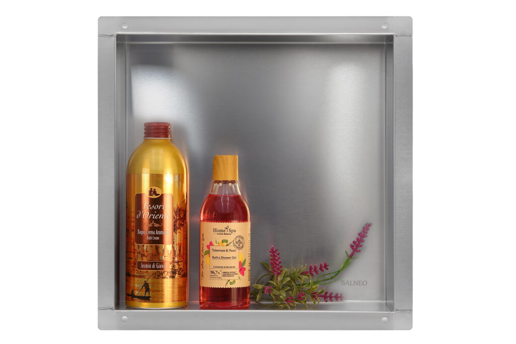 BALNEO WALL-BOX NO RIM – Półka wnękowa bezramkowa INOX 30x30x7 cm5903943983582