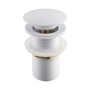 BALNEO Korek umywalkowy mosiężny Klik Klak model A bez przelewu Biały E0101050102-1