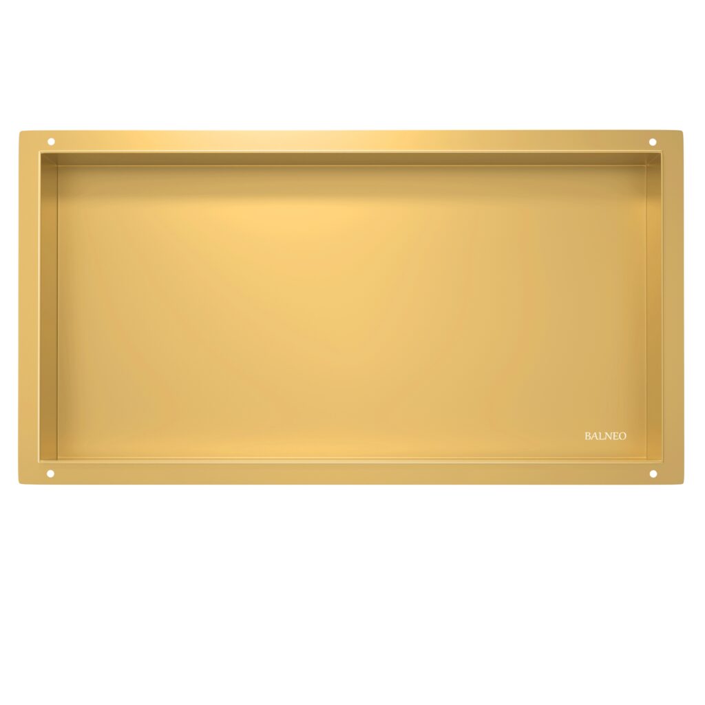 BALNEO WALL-BOX NO RIM – Półka wnękowa bezramkowa GOLD złota 60x30x10 cm 5905591098700