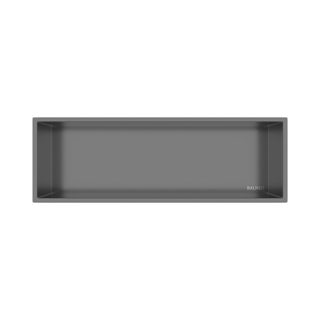 BALNEO WALL-BOX ONE – Półka wnękowa Gun Metal 90x30x10cm 5906792482084
