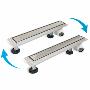 BALNEO Odpływ boczny 2w1 Odpływ liniowy 80 cm z bocznym syfonem dwustronny chrom 5907699005536