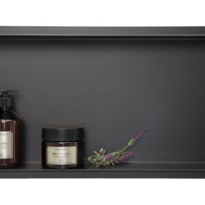BALNEO WALL-BOX No Rim Black – Półka wnękowa bezramkowa czarna 60x30x7 cm 5903943983728