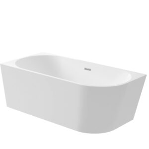 BALNEO Wanna wolnostojąca narożna lewa AVOLA WHITE biały połysk akryl- 160 x 80 cm 5905591091558