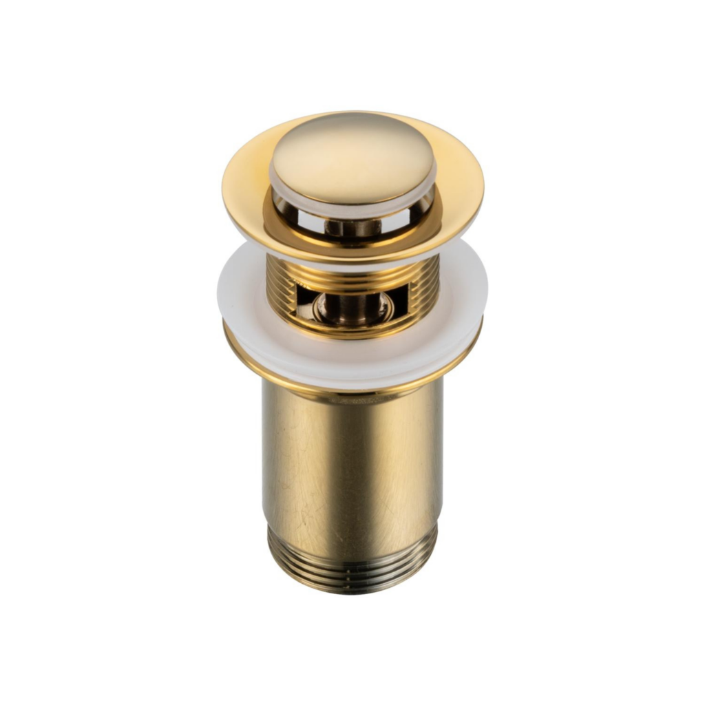 BALNEO Korek umywalkowy mosiężny Klik Klak E z przelewem Złoty E0101030101-4