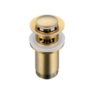 BALNEO Korek umywalkowy mosiężny Klik Klak E z przelewem Złoty E0101030101-4