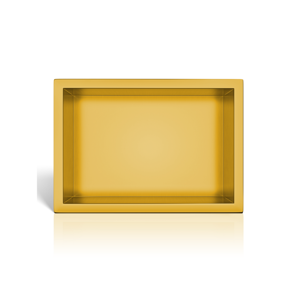BALNEO WALL-BOX ONE Gold Półka wnękowa ze stali nierdzewnej złota 30x20x10 cm 5905591090513