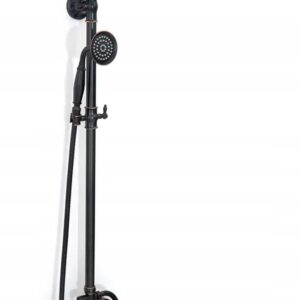 REA ZESTAW NATRYSKOWY RETRO CZARNY PRZECIERANY REA-P2366