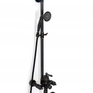 REA ZESTAW NATRYSKOWY VINTAGE CZARNY PRZECIERANY REA-P2367