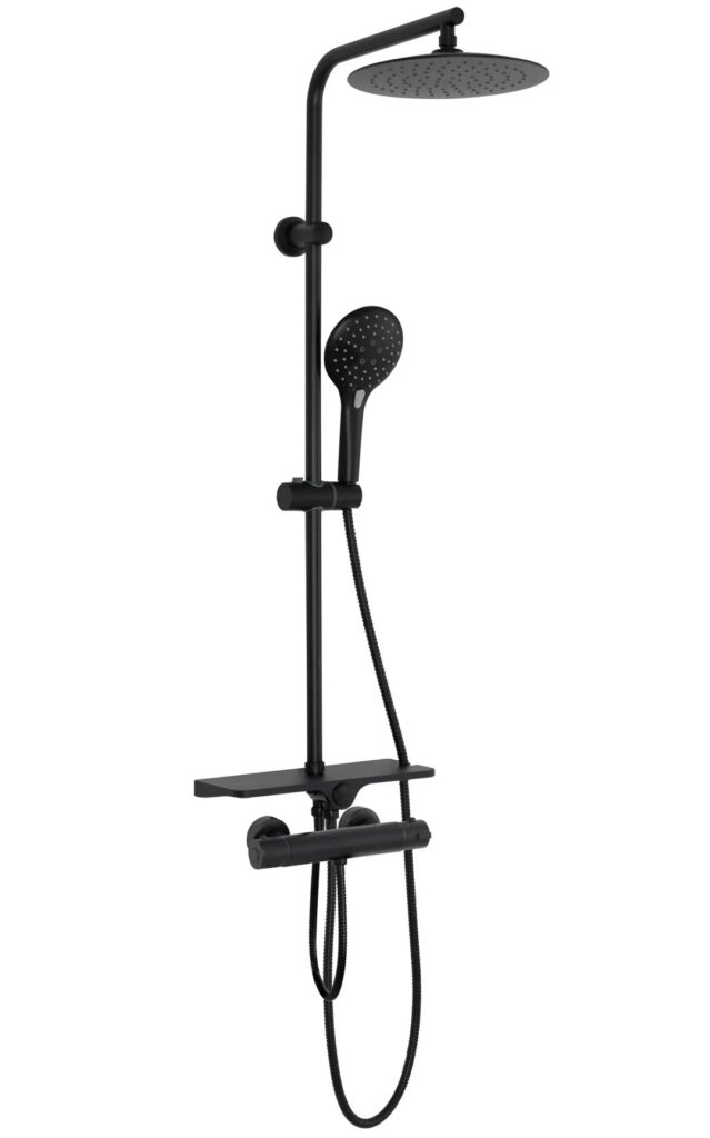 REA ZESTAW NATRYSKOWY MIKE CZARNY TERMOSTAT REA-P0550