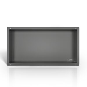 BALNEO WALL-BOX NO RIM – Półka wnękowa bezramkowa Gun Metal 60x30x10 cm 5906792482282