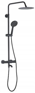 REA ZESTAW NATRYSKOWO-WANNOWY LUNGO CZARNY TERMOSTAT REA-P4113