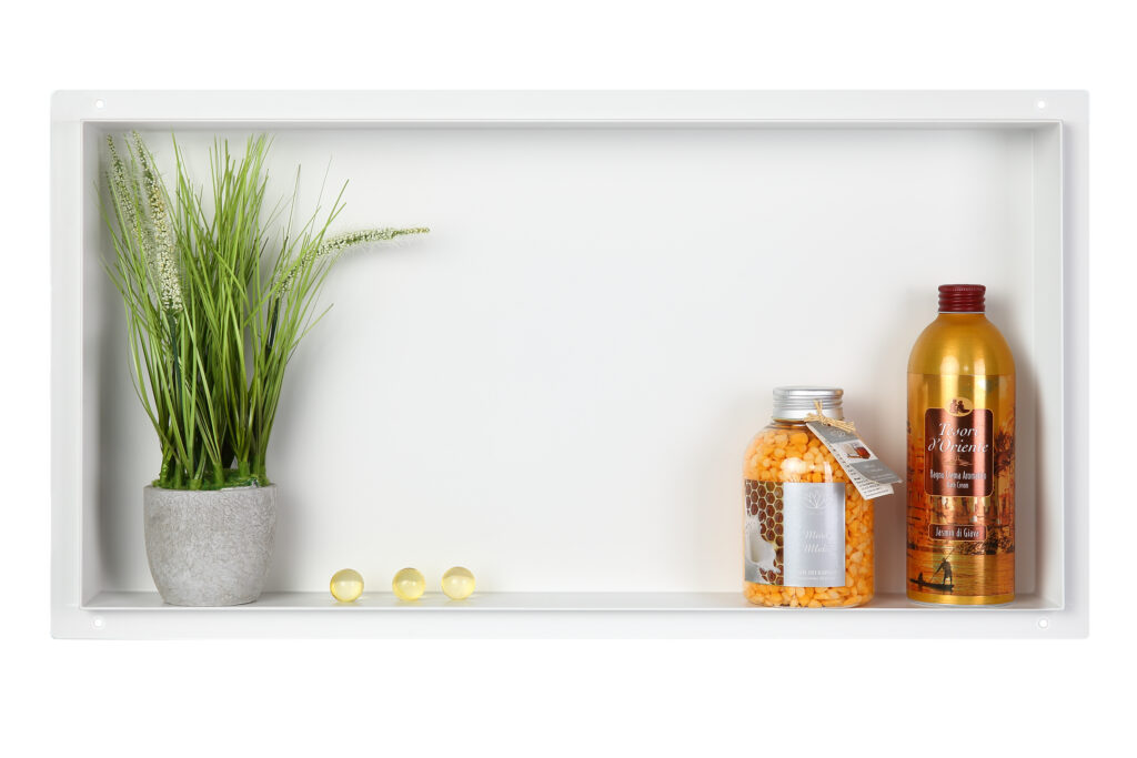BALNEO WALL-BOX No Rim White – Półka wnękowa bezramkowa biała 60x30x7 cm 5903943983674