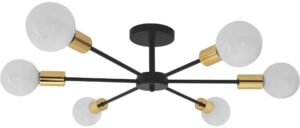 REA LAMPA APP501-6C BLACK/GOLD OSW-01100