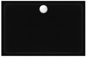 REA BRODZIK SAVOY BLACK 80x100x6cm + SYFON REA-K4087
