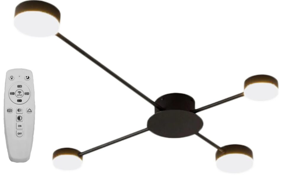 REA LAMPA APP519-4C BLACK OSW-08460