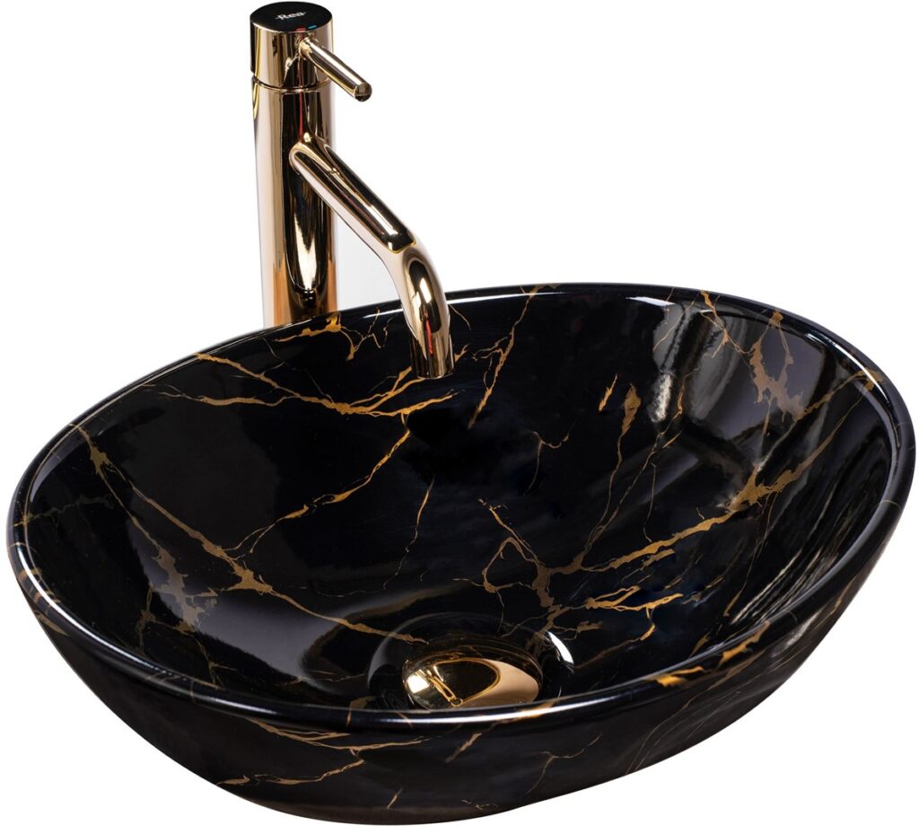 REA UMYWALKA SOFIA MARBLE BLACK SHINY – NABLATOWA REA-U5611