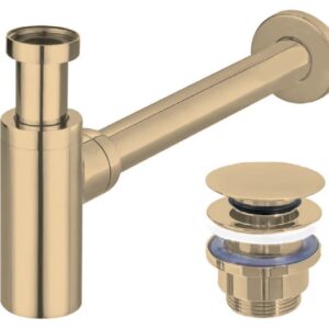 SYFON KLIK-KLAK UNIWERSALNY ZŁOTY SZCZOTKOWANY