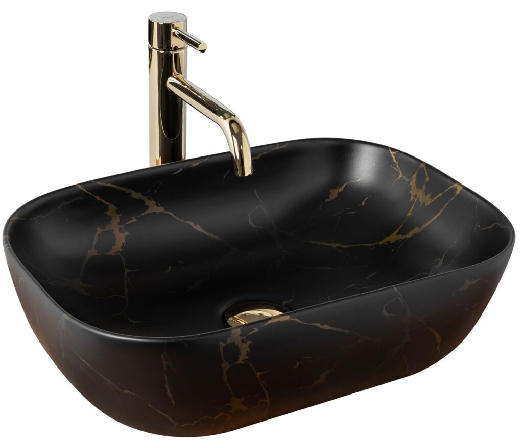 REA UMYWALKA BELINDA BLACK MARBLE MATT – NABLATOWA REA-U8908