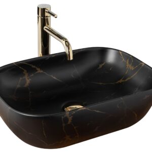 REA UMYWALKA BELINDA BLACK MARBLE MATT – NABLATOWA REA-U8908