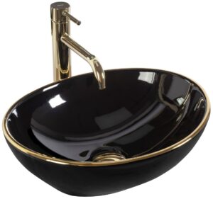 REA UMYWALKA SOFIA BLACK/GOLD EDGE – NABLATOWA REA-U3695
