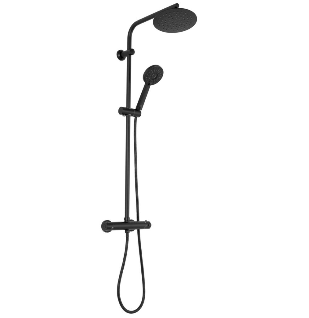 REA ZESTAW NATRYSKOWY BLISS CZARNY TERMOSTAT REA-P8804