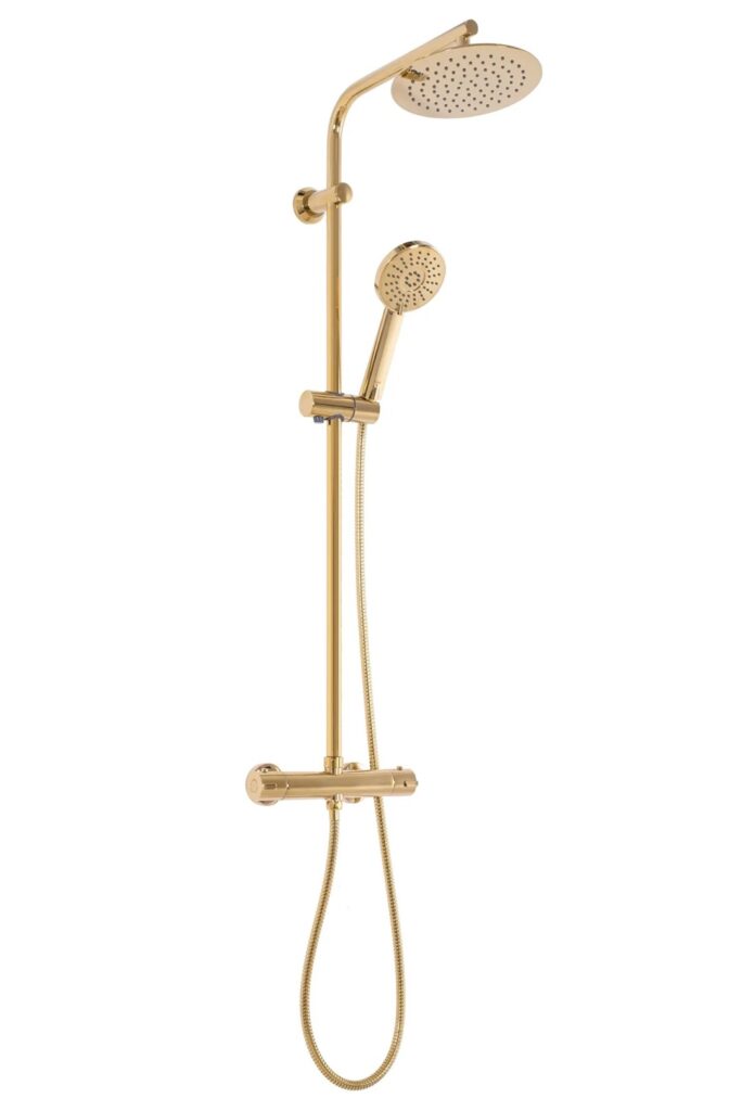 REA ZESTAW NATRYSKOWY BLISS ZŁOTY TERMOSTAT REA-P8806
