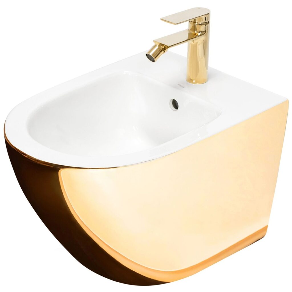 REA BIDET CARLO MINI GOLD WHITE REA-C2288