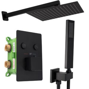 REA ZESTAW NATRYSKOWY FENIX-DAVIS CZARNY TERMOSTAT REA-P6357