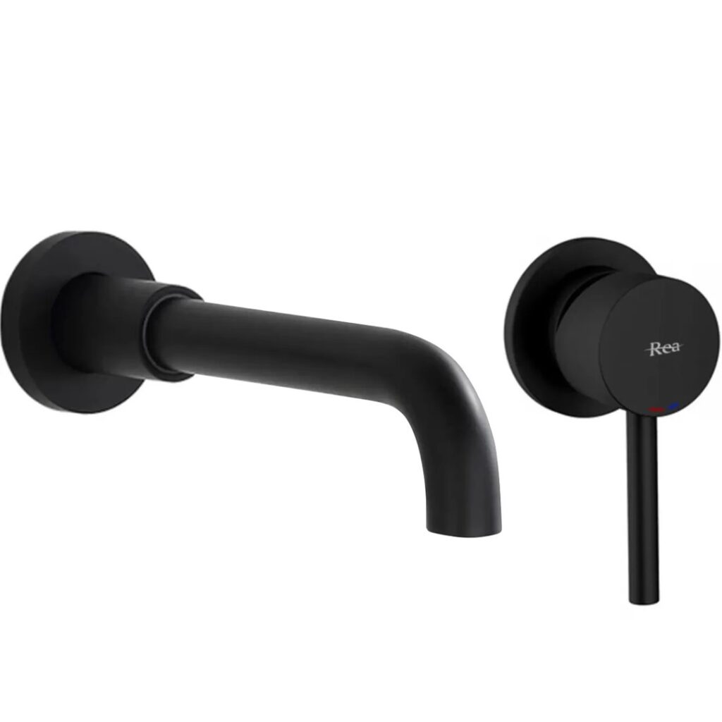 REA BATERIA UMYWALKOWA PODTYNKOWA LUNGO CZARNA + BOX REA-B0371