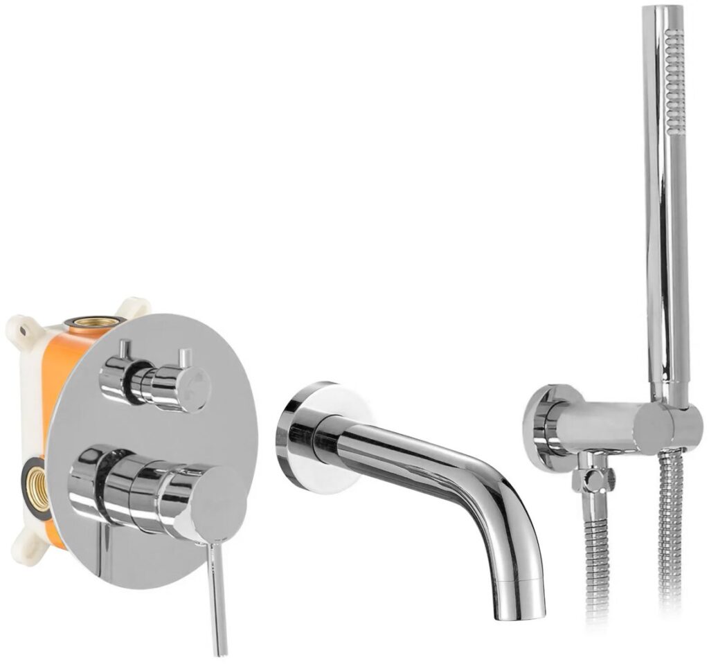 REA BATERIA WANNOWA PODTYNKOWA LUNGO CHROM + BOX REA-B6990