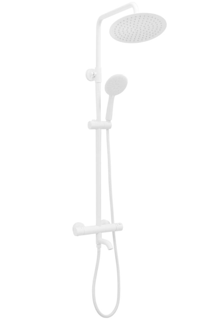 REA ZESTAW NATRYSKOWO-WANNOWY LUNGO BIAŁY TERMOSTAT REA-P6608