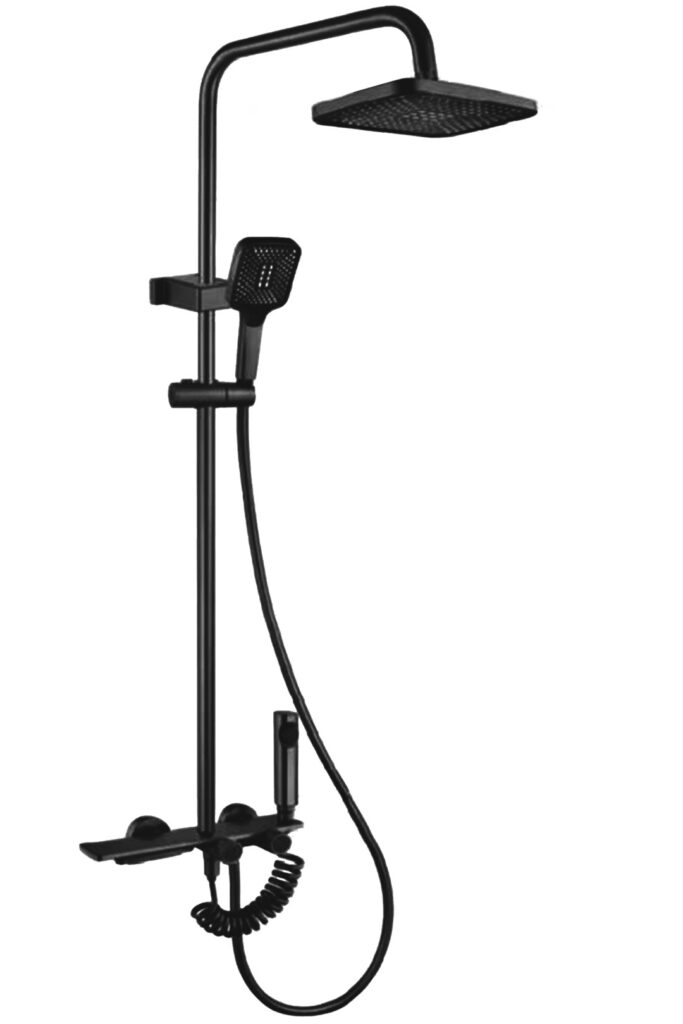 REA ZESTAW NATRYSKOWY HELIX CZARNY REA-P6618