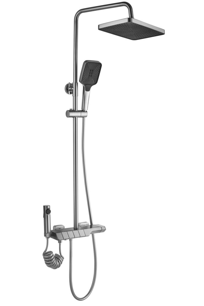 REA ZESTAW NATRYSKOWY ROB NIKIEL SZCZOTKOWANY TERMOSTA REA-P6624