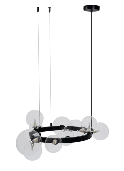 REA LAMPA APP1159-10CP BLACK TRANSPARENT OSW-04691