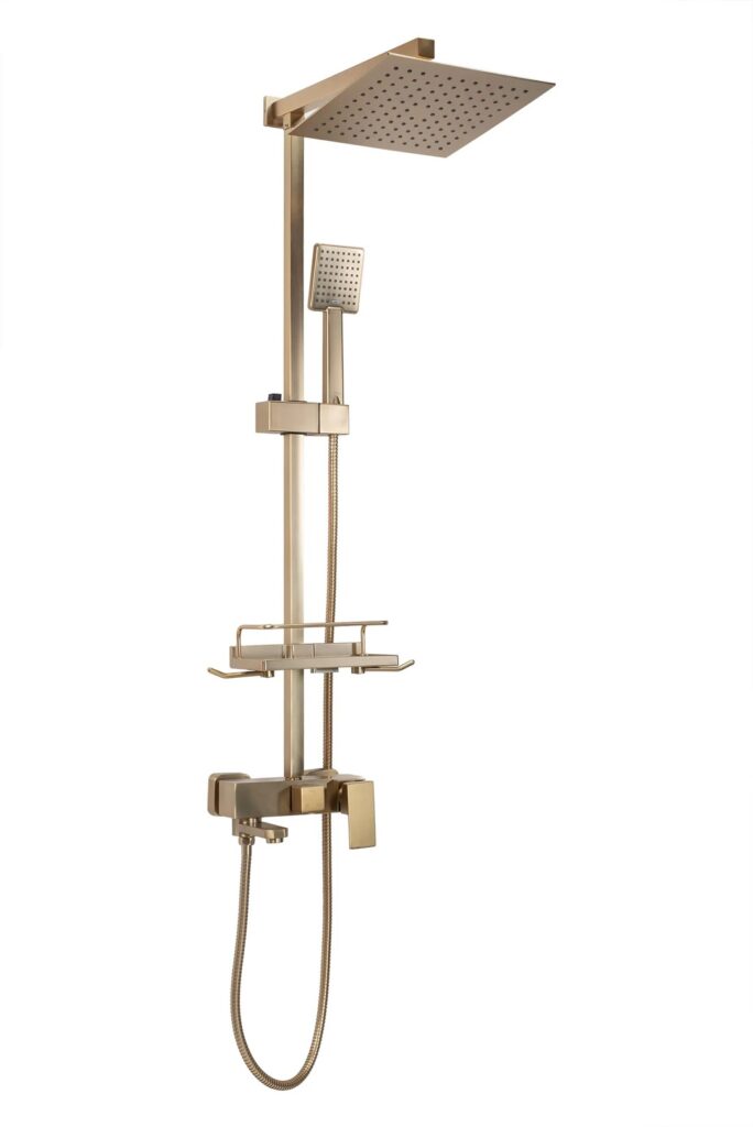 REA ZESTAW NATRYSKOWY JACK ZŁOTY SZCZOTKOWANY REA-P7050