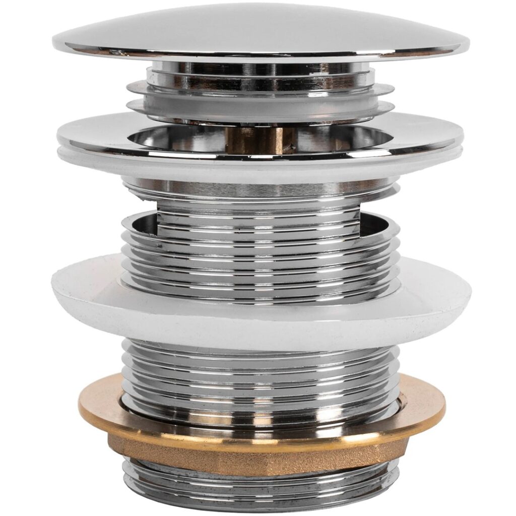 REA KOREK DO WANNY Z PRZELEWEM CHROM 6cm REA-W2007