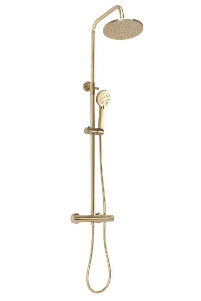 REA ZESTAW NATRYSKOWY PAROT ZŁOTY SZCZOTKOWANY TERMOST REA-P2323