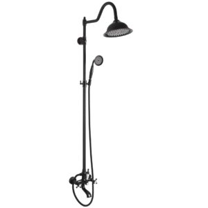 REA ZESTAW NATRYSKOWY BERGAMO CZARNY PRZECIERANY REA-P5001