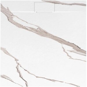 REA BRODZIK BAZALT CARRARA WHITE 90×90 REA-K7002