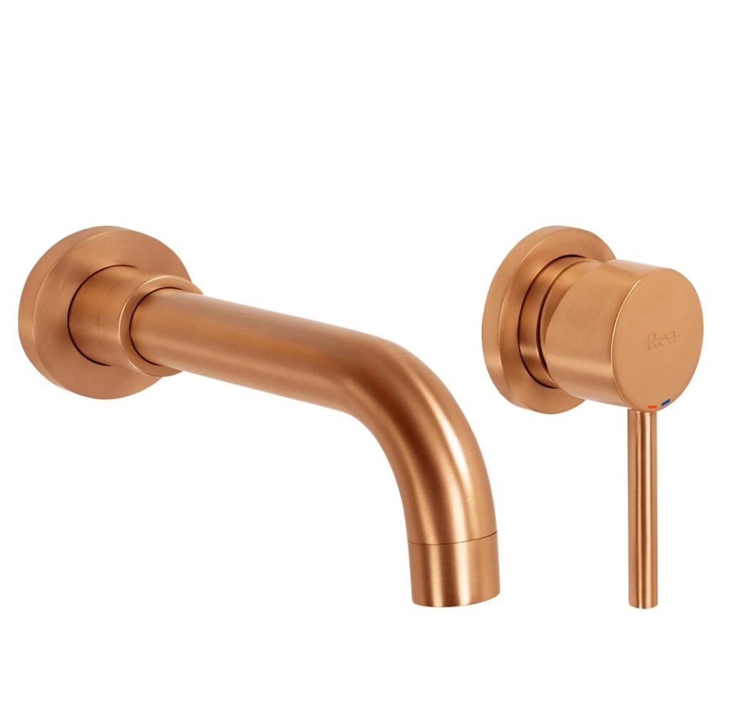 REA BATERIA UMYWALKOWA PODTYNKOWA LUNGO MIEDŻ SZCZOTKOWANA + BOX REA-B4601