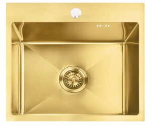 REA ZLEWOZMYWAK LEO 50 BRUSH GOLD ZLE-06004