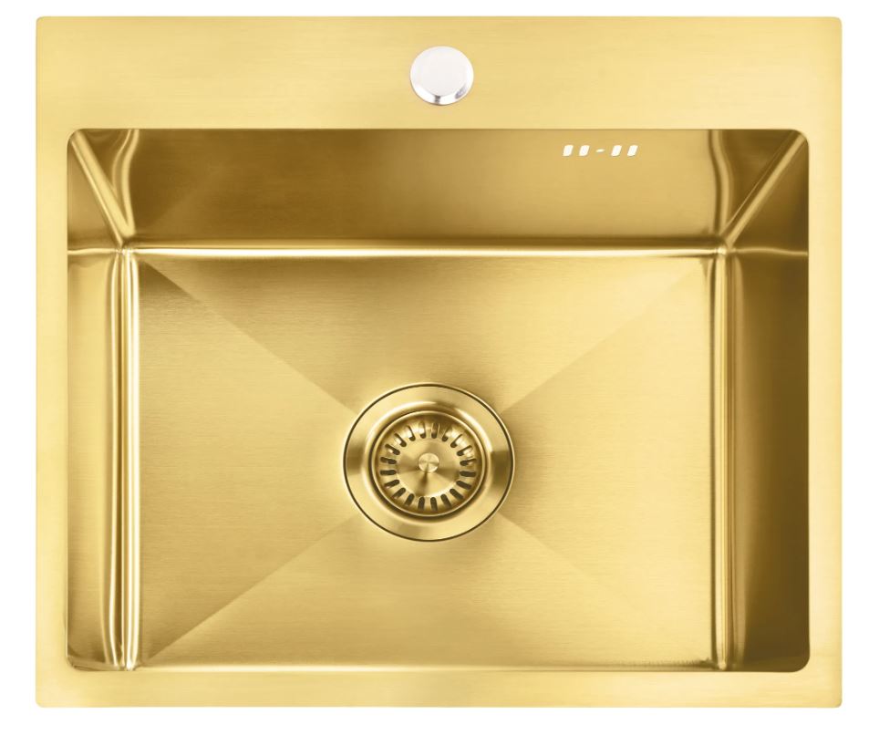 REA ZLEWOZMYWAK LEO 50 BRUSH GOLD ZLE-06004