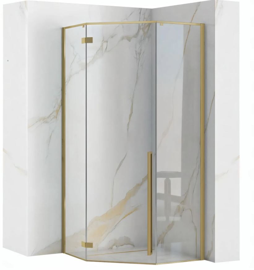 REA KABINA DIAMOND BRUSH GOLD 90×90 REA-K6506