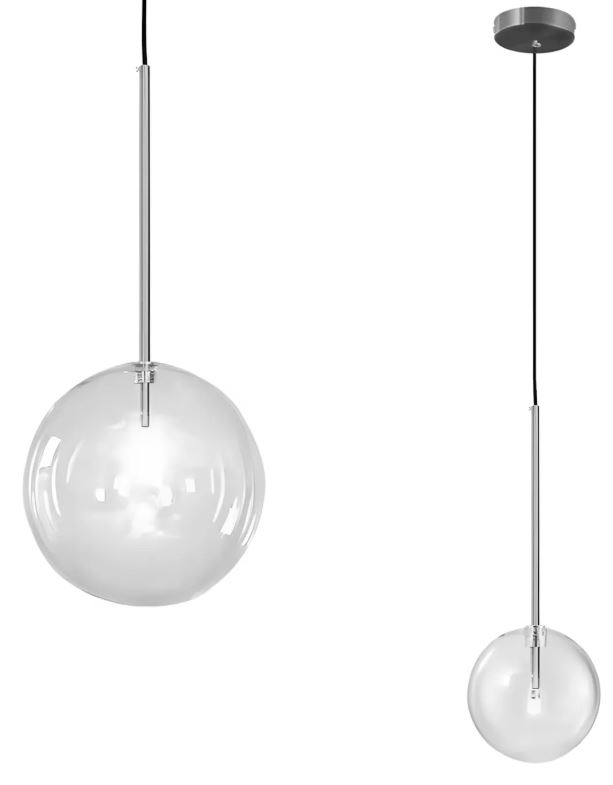 REA LAMPA APP1682-1CP 15CM BLACK CHROME OSW-04302