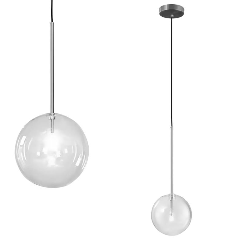 REA LAMPA APP1685-1CP 20CM BLACK CHROME OSW-04305