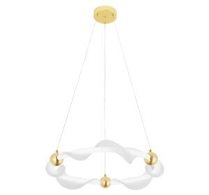REA LAMPA G010-CP ROUND WHITE GOLD OSW-06317